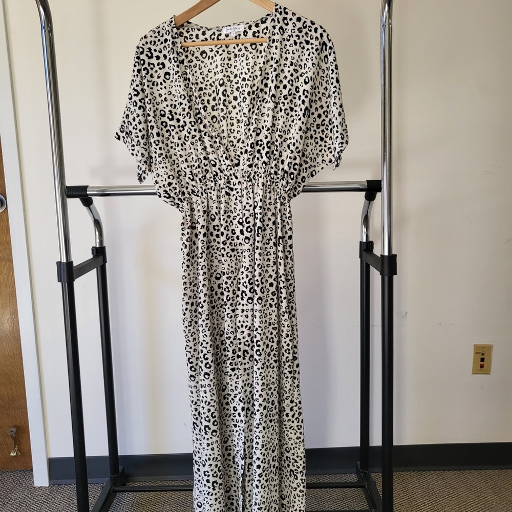 Leopard Print Coverup Midi Dress Small from Sonder Stories